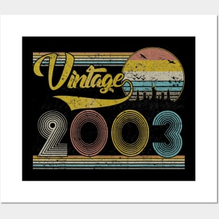 Classic 17th birthday gift for Men women Vintage 2003 Posters and Art